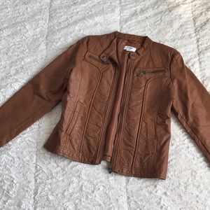 Tan Leather Jacket (XL in girls)